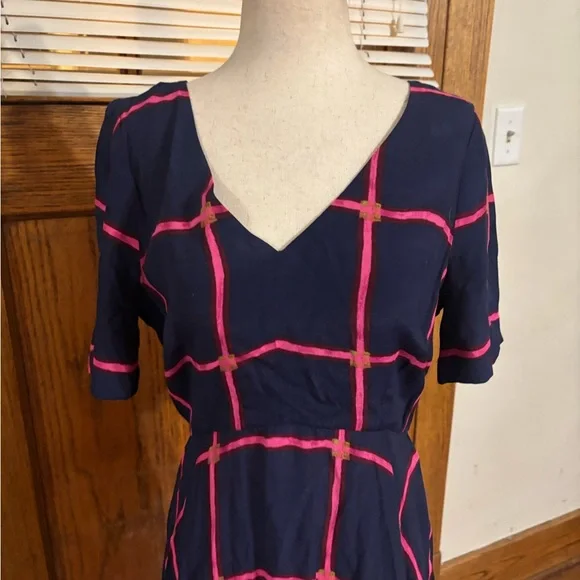 Anthropologie HD in Paris window pane handkerchief dress size 4 - Picture 4 of 6